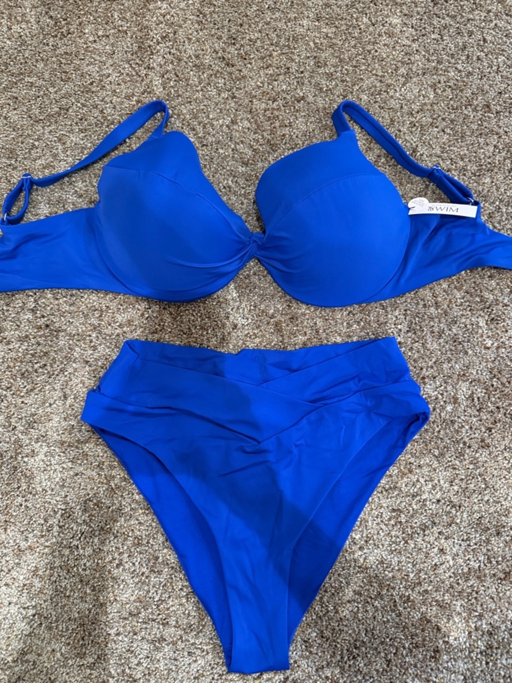 Victoria's Secret Royal Blue Underwire Push-Up Bikini Set